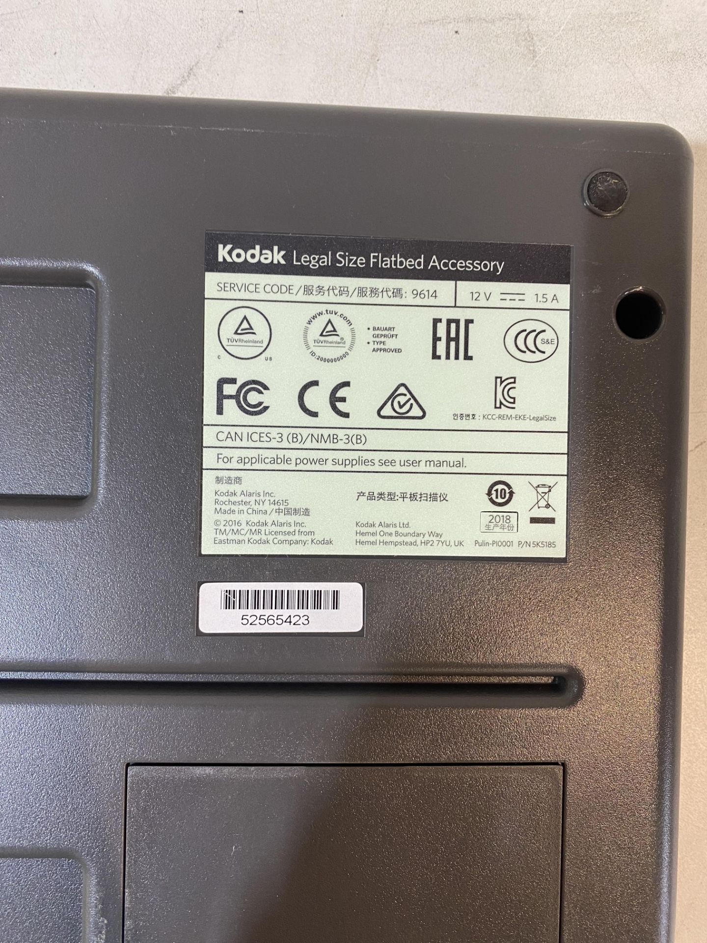 Kodak Alaris Legal Size Flatbed Scanner Accessory - Image 5 of 5