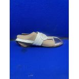 Pair of Clark's Ladies Sandals - White & Silver