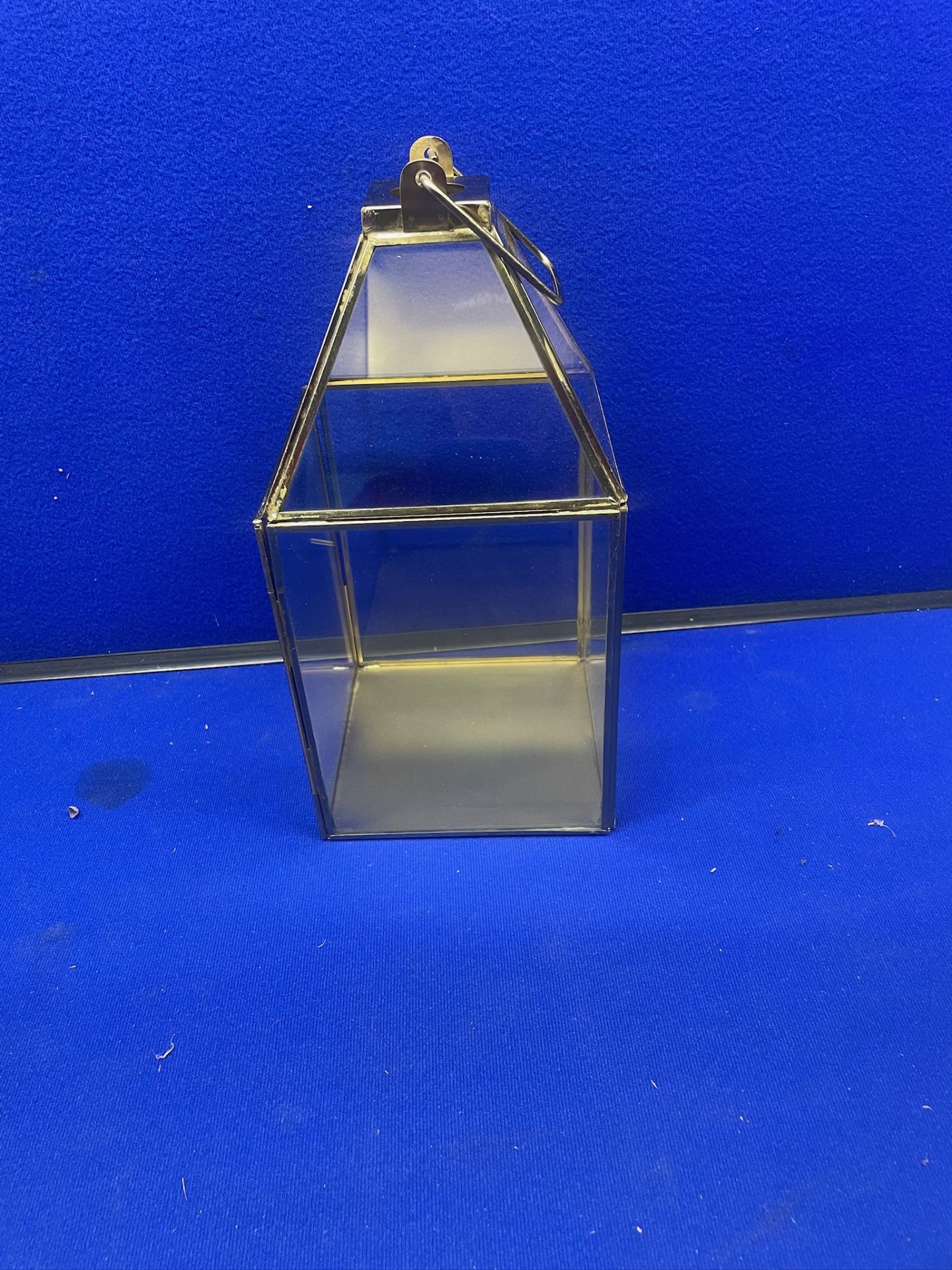 2 x Glass Gold Lanterns - Image 2 of 2