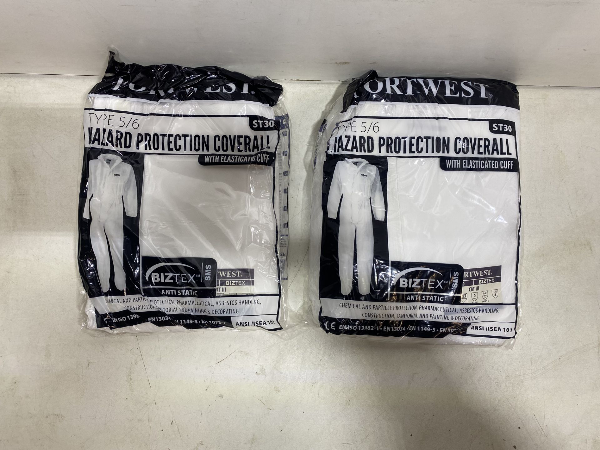 27 x Various Sized Portwest Hazard Protection Coveralls