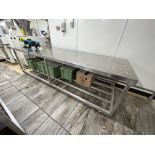 Stainless Steel Mobile Preparation Table w/ Undershelf | 320cm x 115cm x 92.5cm | LOCATED IN SOUTHPO