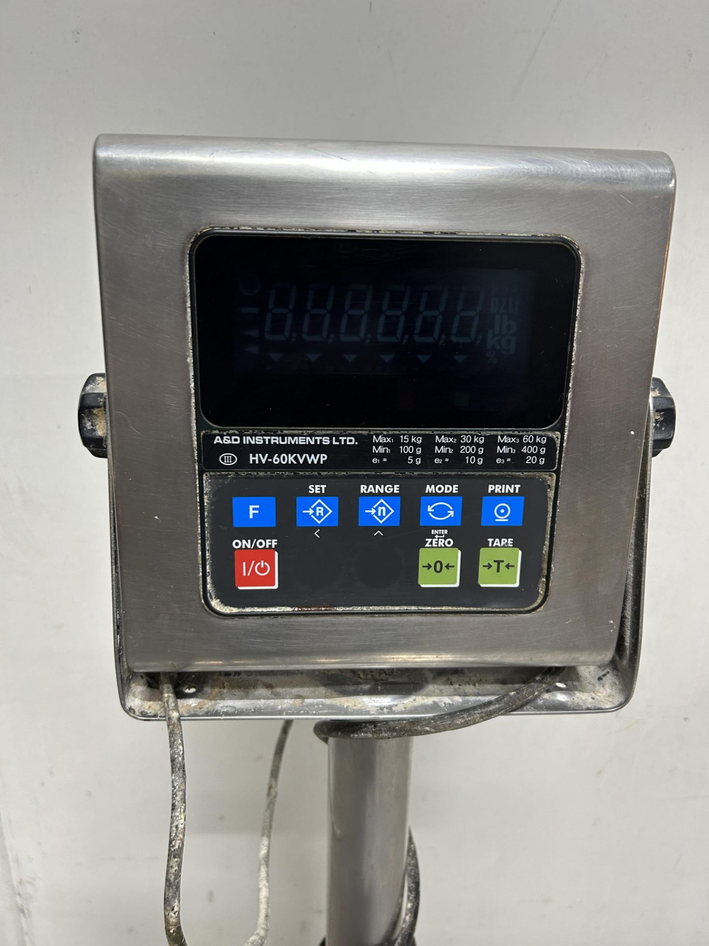 A&D Instruments HV-60KVWP Waterproof Digital Platform Scale | LOCATED IN WHITEFIELD - Image 2 of 3