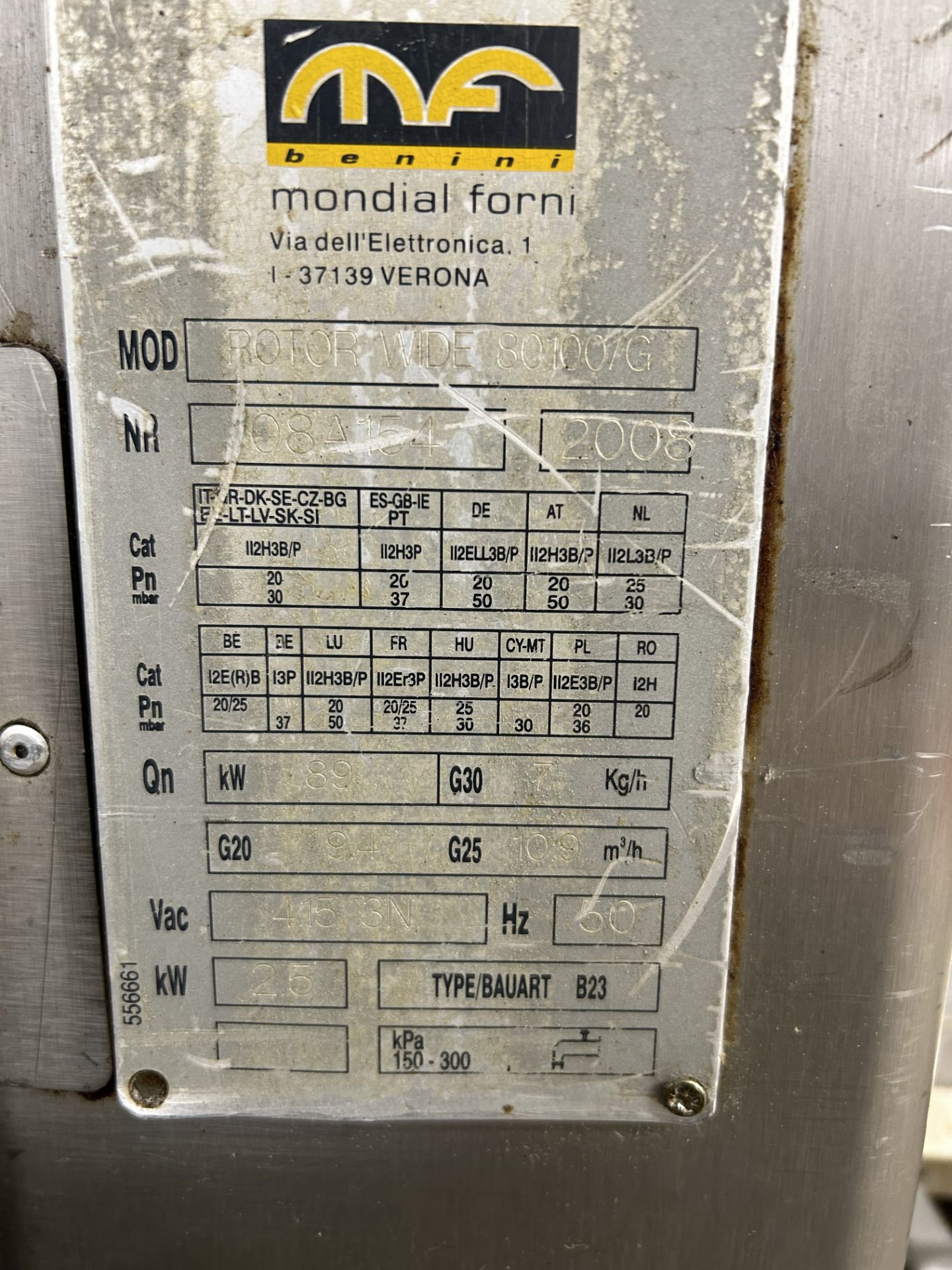 Mondial Forni Rotor Wide 80100/G Electric Oven | YOM: 2008 | LOCATED IN SOUTHPORT - Image 6 of 7