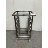 Stainless Steel Mobile Tray Rack/Stand | 61cm x 59.5cm x 100cm | LOCATED IN WHITEFIELD