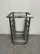 Stainless Steel Mobile Tray Rack/Stand | 61cm x 59.5cm x 100cm | LOCATED IN WHITEFIELD