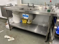 Stainless Steel Single Bowl Sink Unit w/ Undershelf | LOCATED IN SOUTHPORT