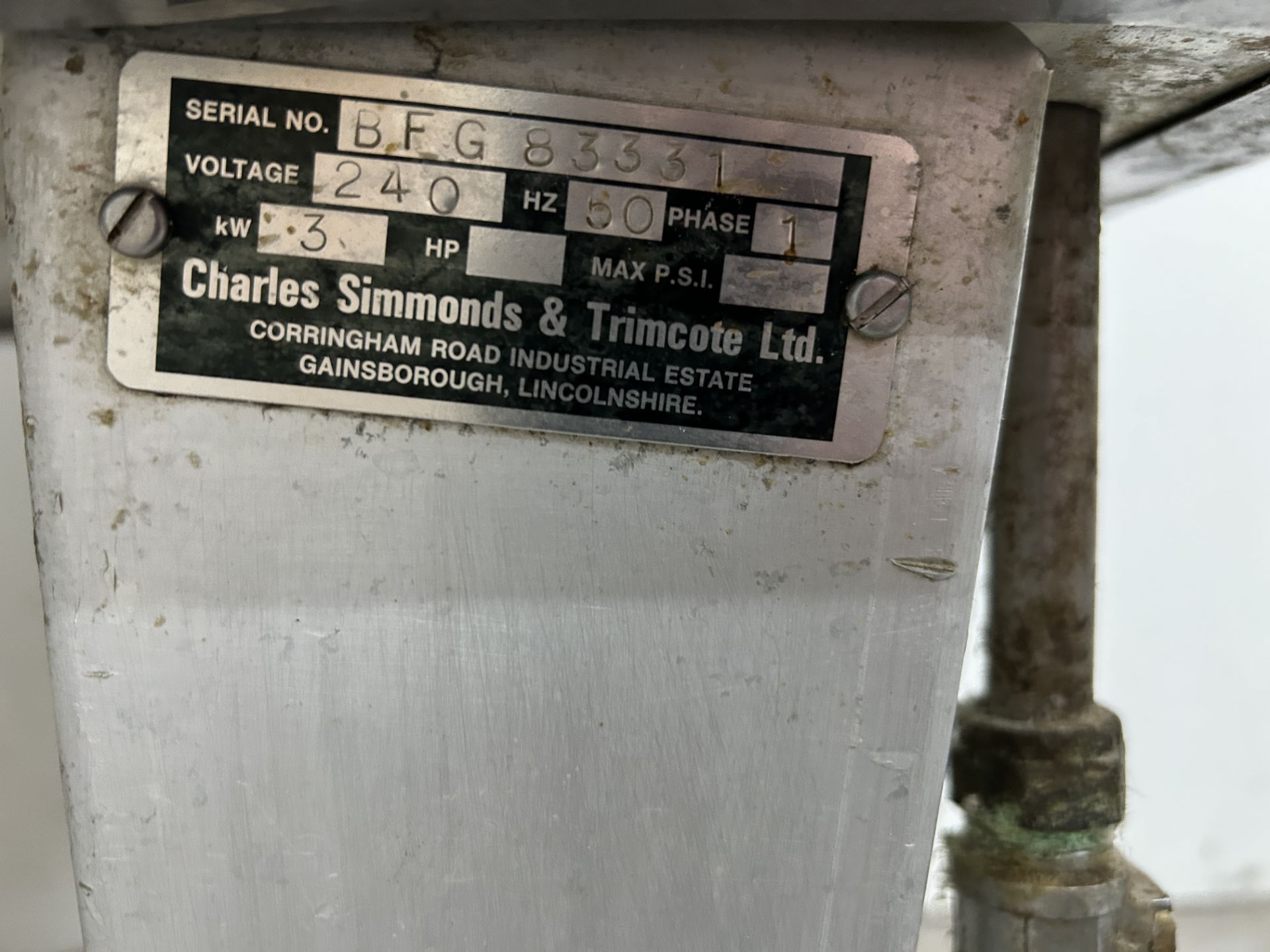 Stainless Steel Charles Simmonds 5 Pan Commercial Bain Marie | 110.5cm x 47cm x 93.5cm | LOCATED IN - Image 3 of 3