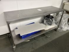 Stainless Steel Mobile Preparation Table w/ Undershelf | LOCATED IN SOUTHPORT