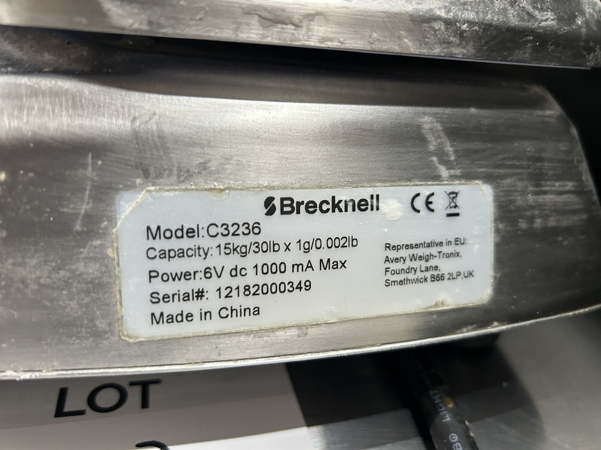 Brecknell C3236 Washdown Check Weigher Scale | LOCATED IN WHITEFIELD - Image 3 of 3