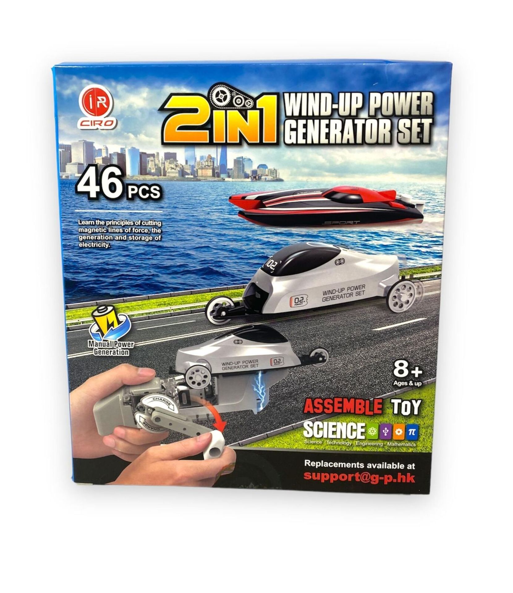 35 x Ciro 2-In-1 Wind Up Power Generator | Total RRP £525