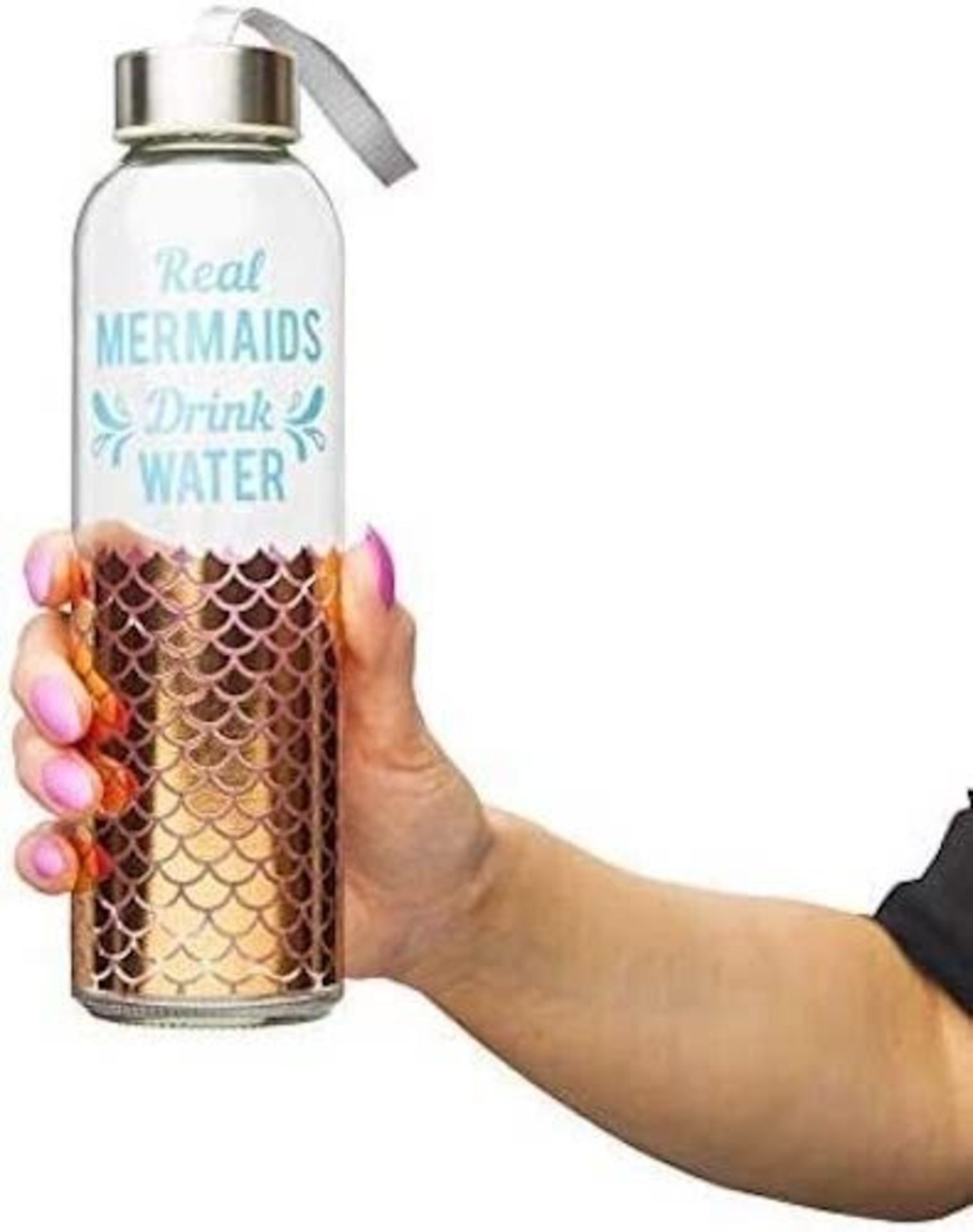 20 x Mermaid Glass Water Bottle | Total RRP £240 - Image 2 of 2