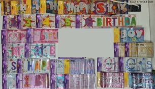 7800+ Amscan Anagram Foil Party Banners | Total RRP £15,522