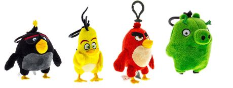105 x Angry Birds Plush 9cm Keychains | Total RRP £630