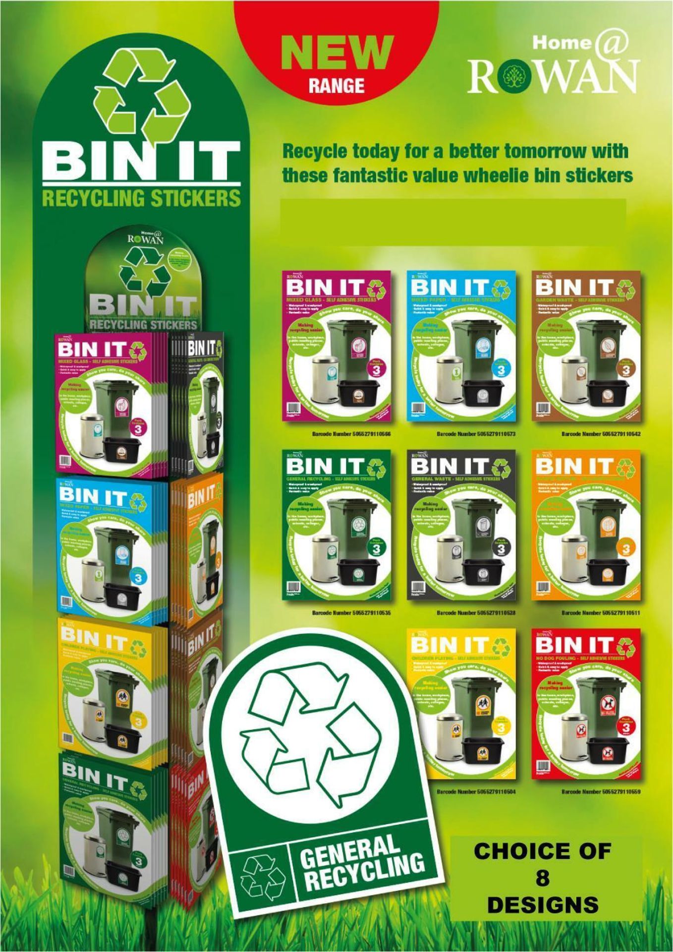 14,000+ Self Adhesive Wheelie Bin Stickers | Total RRP £59,000