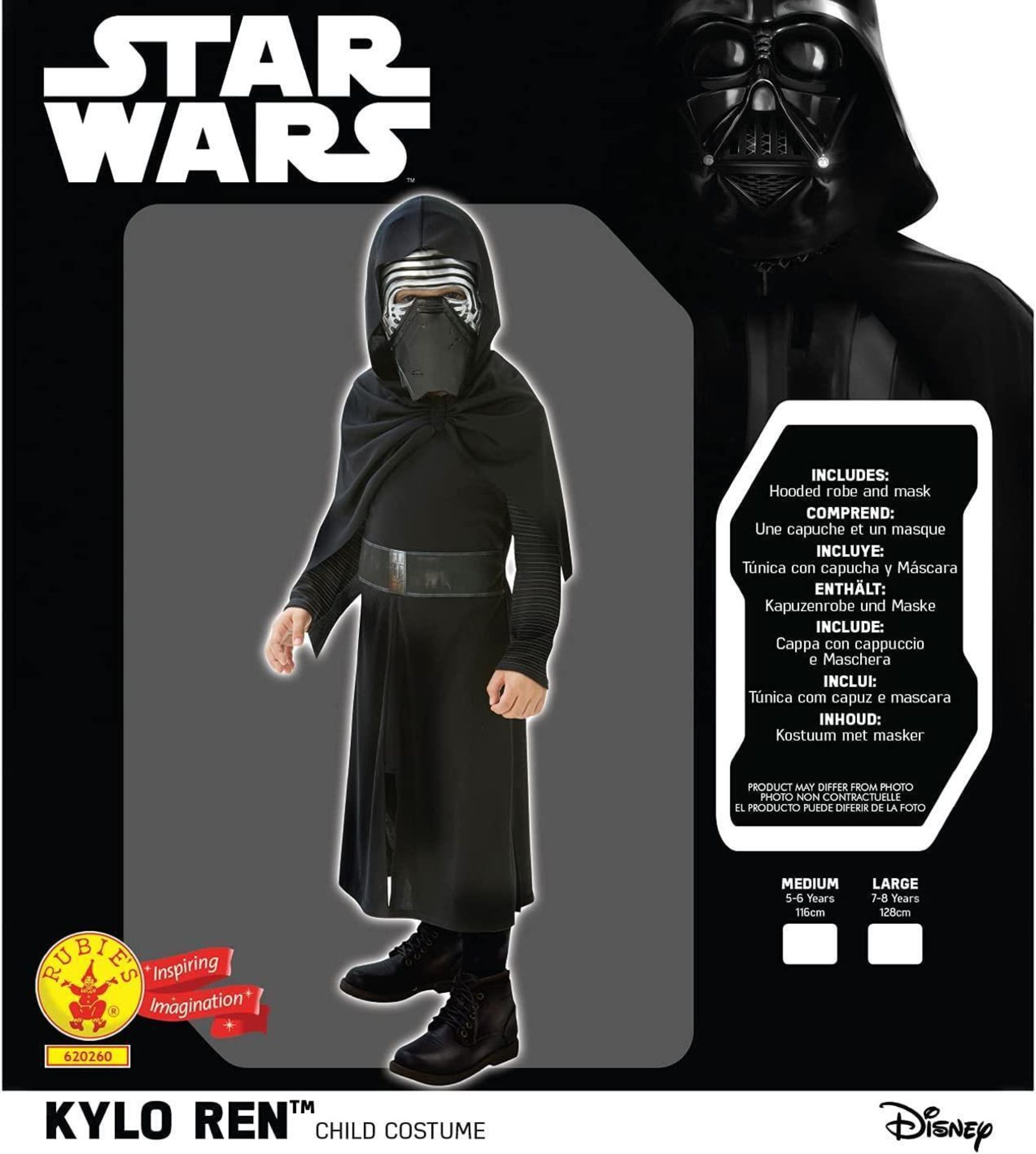 140 x Star Wars 'Kylo Ren' Child's Costume | Total RRP £1,400 - Image 2 of 3