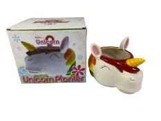 20 x Ceramic Unicorn Planters | Total RRP £200
