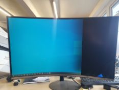 Samsung C32T550FDU 32 inch curved monitor *SEE PHOTOS*