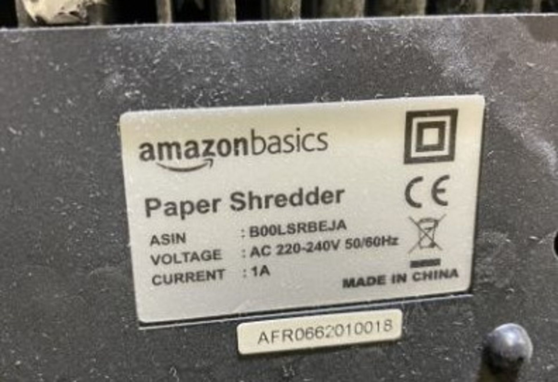 Amazon Basics Paper Shredder - Image 3 of 3