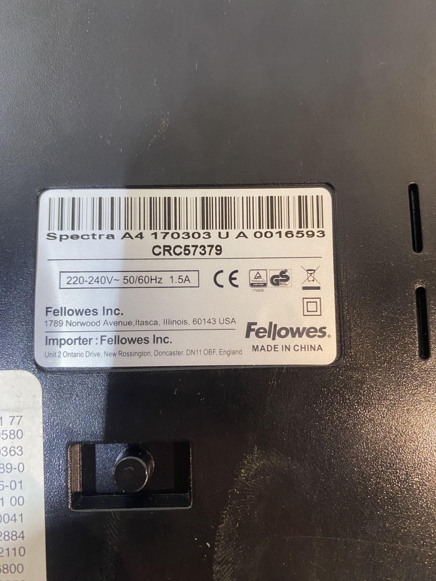 Fellowes Spectra CRC57379 A4 Laminator - Image 5 of 5