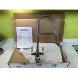Ex Display Scott & James Spring Pull Down Twin Lever Mixer Tap – Chrome – ELO0048 - RRP£199