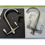 2 x Ex Display Dual-Lever Traditional Kitchen Taps - As Pictured