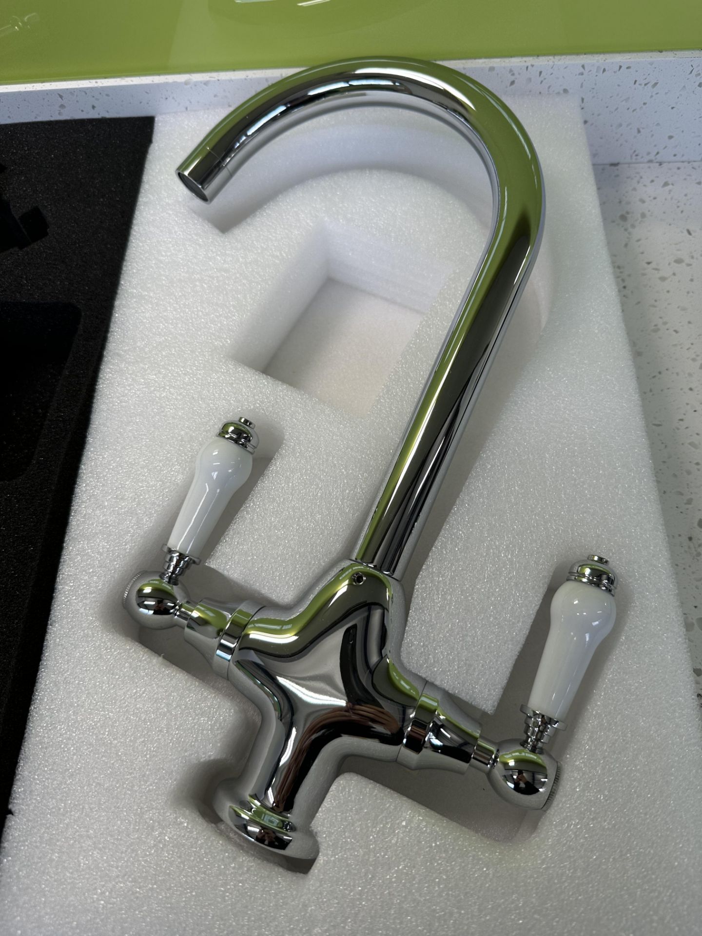 2 x Ex Display Dual-Lever Traditional Kitchen Taps - As Pictured - Image 2 of 3