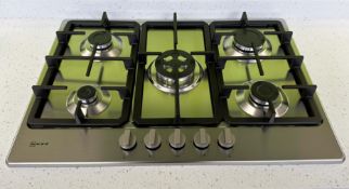 Ex Display NEFF N50 T27BB59N0 75cm Gas Hob - Stainless Steel - RRP£449