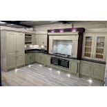 Omega English Rose Painted Kitchen Display w/Hob & 2 Single Ovens | RRP £19,005 - See pics & desc.