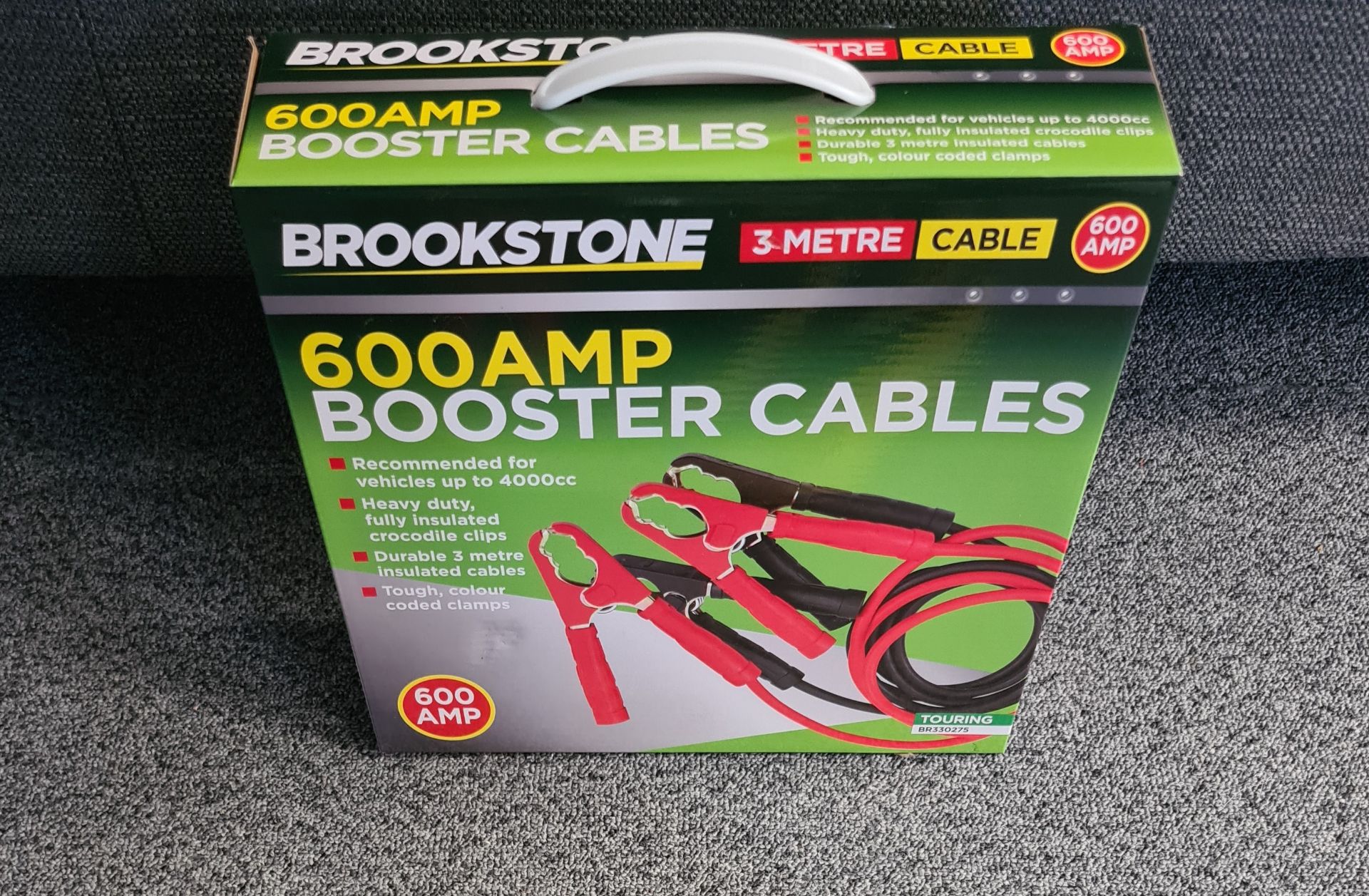 50 x Brookstone 600 AMP 3m Booster Cables | Total RRP £900