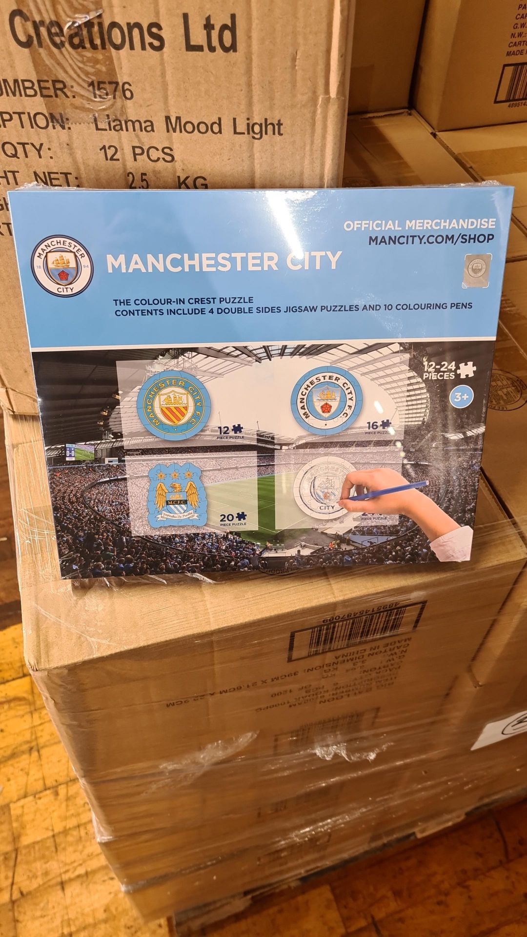 100 x Sets Manchester City Crest/Colour Jigsaw Kit | Total RRP £1,499 - Image 3 of 4
