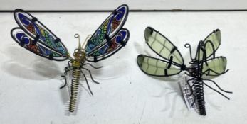 30 x Primus Glass Wing Glow In The Dark Dragonfly Pot hangers