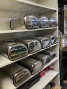 11 x Silver Bread Bins