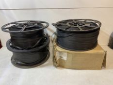 4 x Reels Of Black Strapping As Seen On Photos