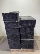 32 x Medium Black Gift Wicker Baskets