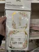 450 x Packs Geo Floral Wedding Wishes Post Boxes