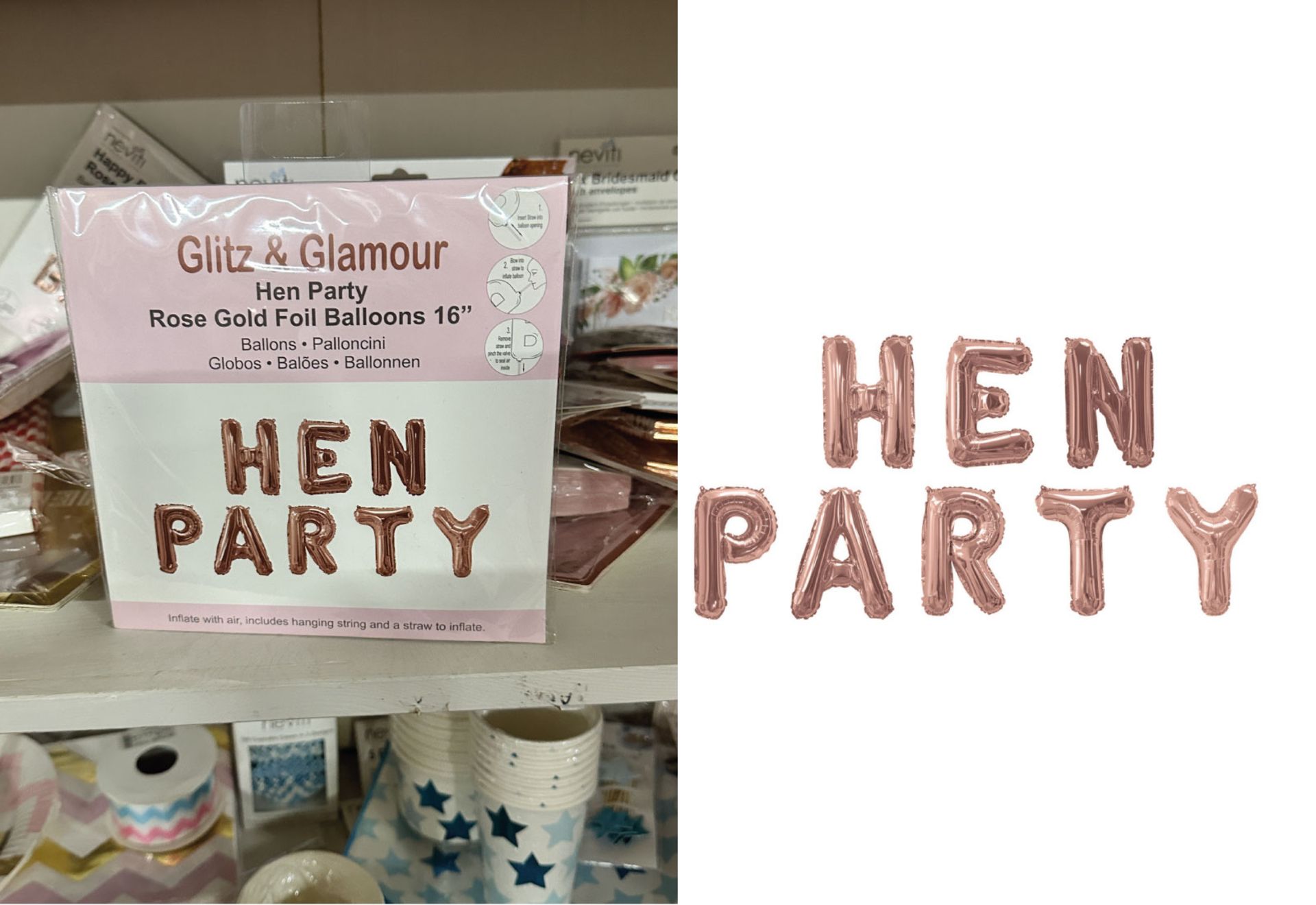 400 x Packs Hen Party Rose Gold Foil Balloons | 16" - Image 3 of 3