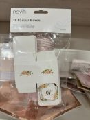 400 x Packs of 10 Geo Floral Favour Boxes