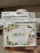 650 x Packs of 10 Geo Floral Evening Wedding Invitations