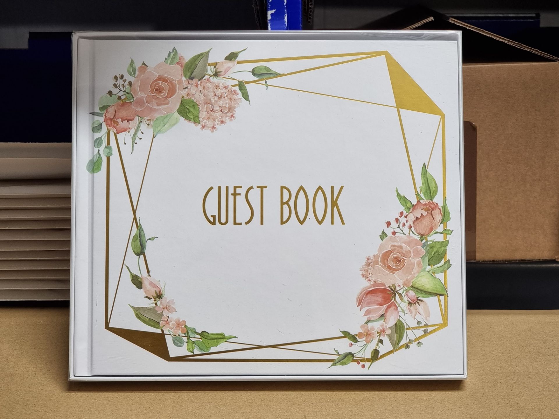 80 x Geo Floral Guest Books | Boxed