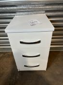 Ex-Display New England 3 Drawer Mobile Underdesk Storage Cabinet - White - RRP £98.75