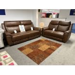 Ex-Display Sweet Dreams Prato 2 & 3 Seater Italian Leather Electric Recliner Sofa Set | RRP £2,999