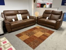 Ex-Display Sweet Dreams Prato 2 & 3 Seater Italian Leather Electric Recliner Sofa Set | RRP £2,999