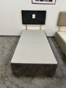 Ex-Display Single Size Bed Set incl: Base & Headboard in Scattered Grey