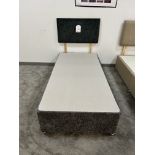 Ex-Display Single Size Bed Set incl: Base & Headboard in Scattered Grey