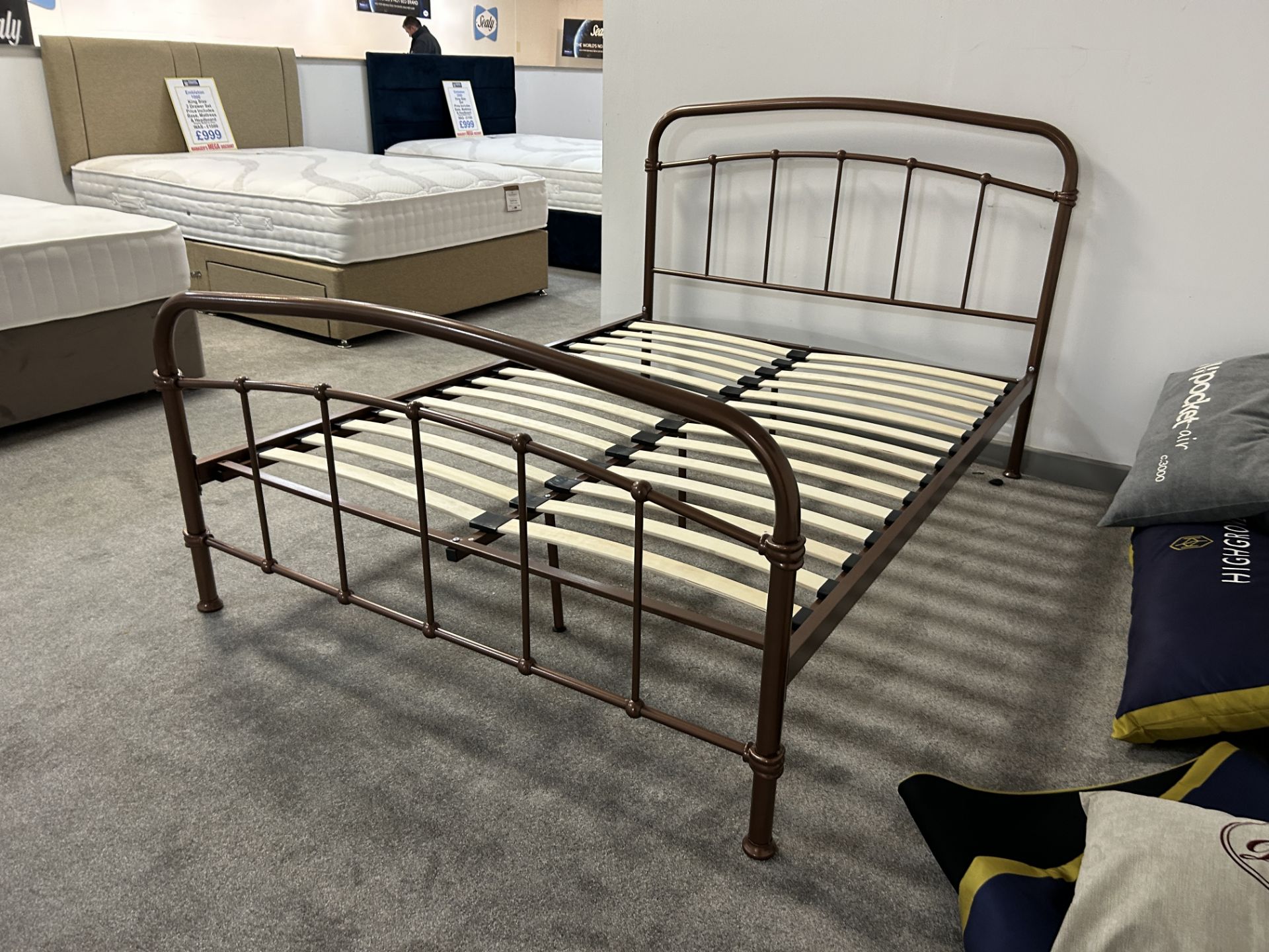 Ex-Display Double Size Metal Bed Frame Set - Image 2 of 3