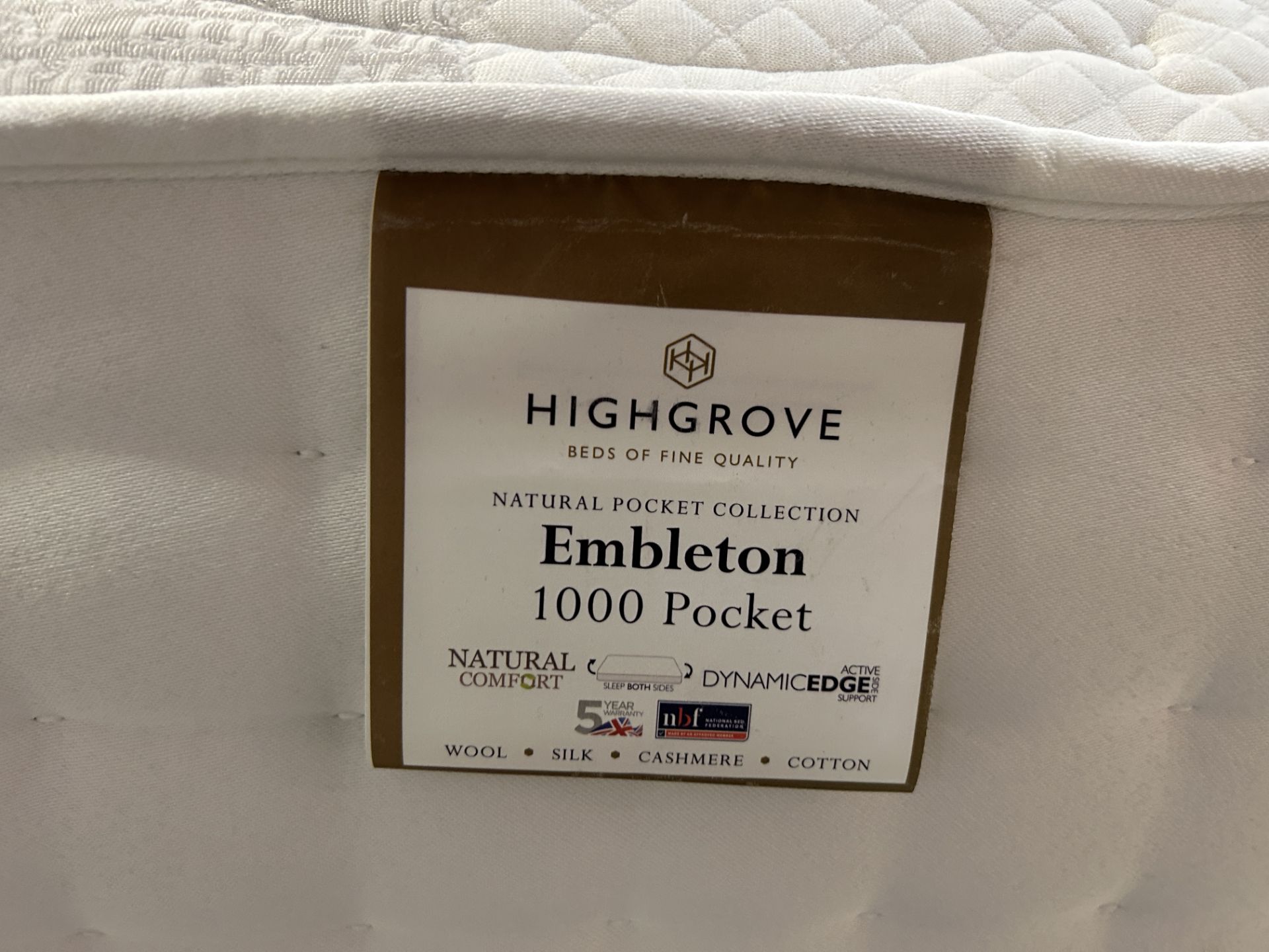 Ex-Display King Size 2 Drawer Bed Set incl: Highgrove Embleton 1000 Mattress, Base & Headboard | RRP - Image 4 of 4