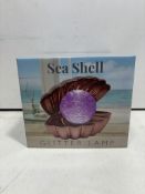 12 x Lesser & Pavey Sea Shell Glitter Lamp With Colour Changing Light
