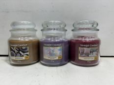 21 x Various Scented Medium Jar Yankee Candles - See Description