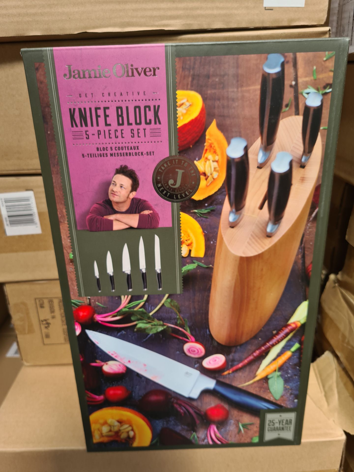 Jamie Oliver Knife Set in Wooden Block | RRP £119