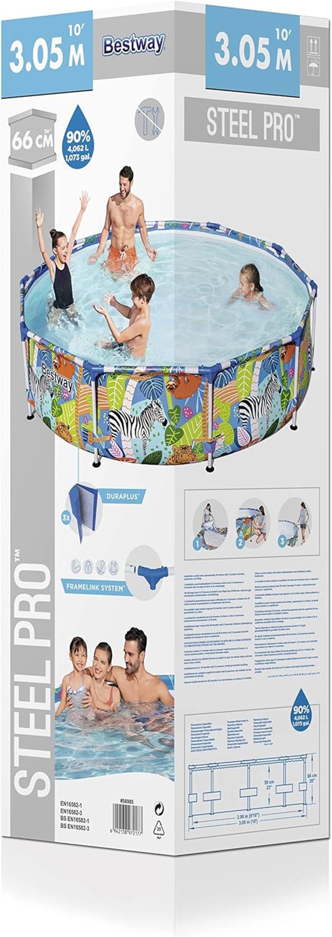 Bestway 10ft x 26in Steel Pro Frame Pool Set (CODE: 56985) - Image 2 of 2